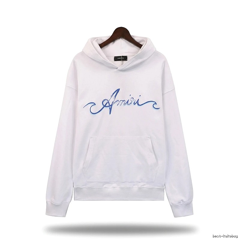 AMIRI white minimalist hoodie