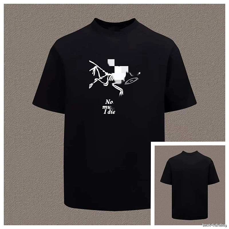 Arc'teryx Skull Print Street Style Black Short Sleeve T-Shirt