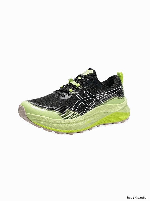 ASICS Off-Road Black and Green Sports Shoes