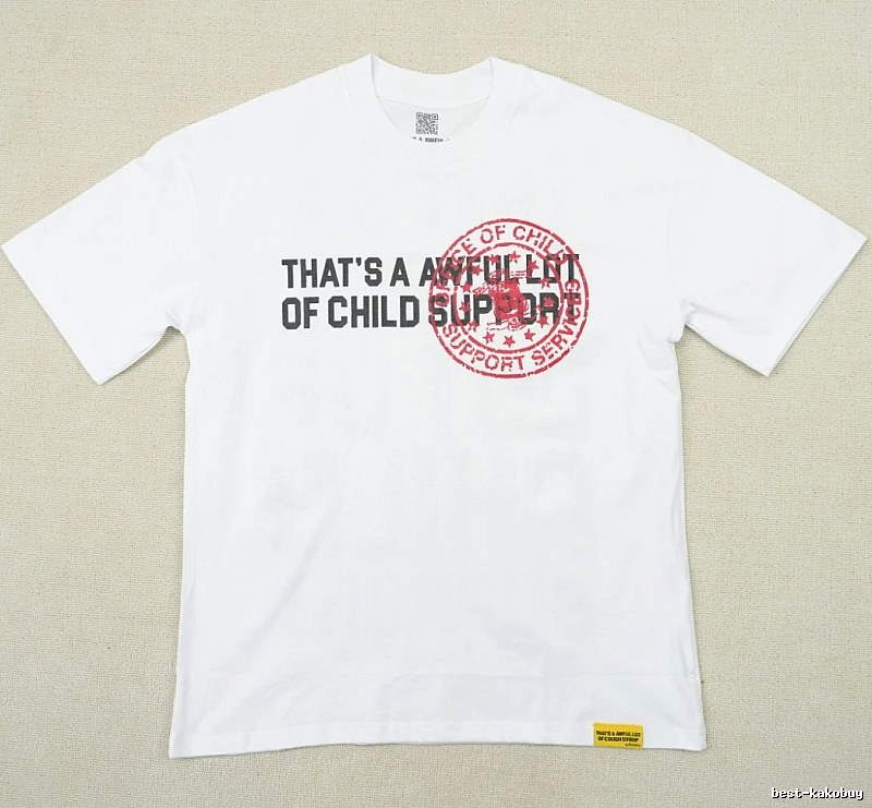 Awful Lot Stamped Street-Style White T-Shirt