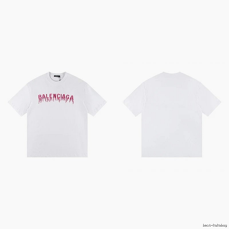 Balenciaga Blood Drop Collection Street Style White T-Shirt