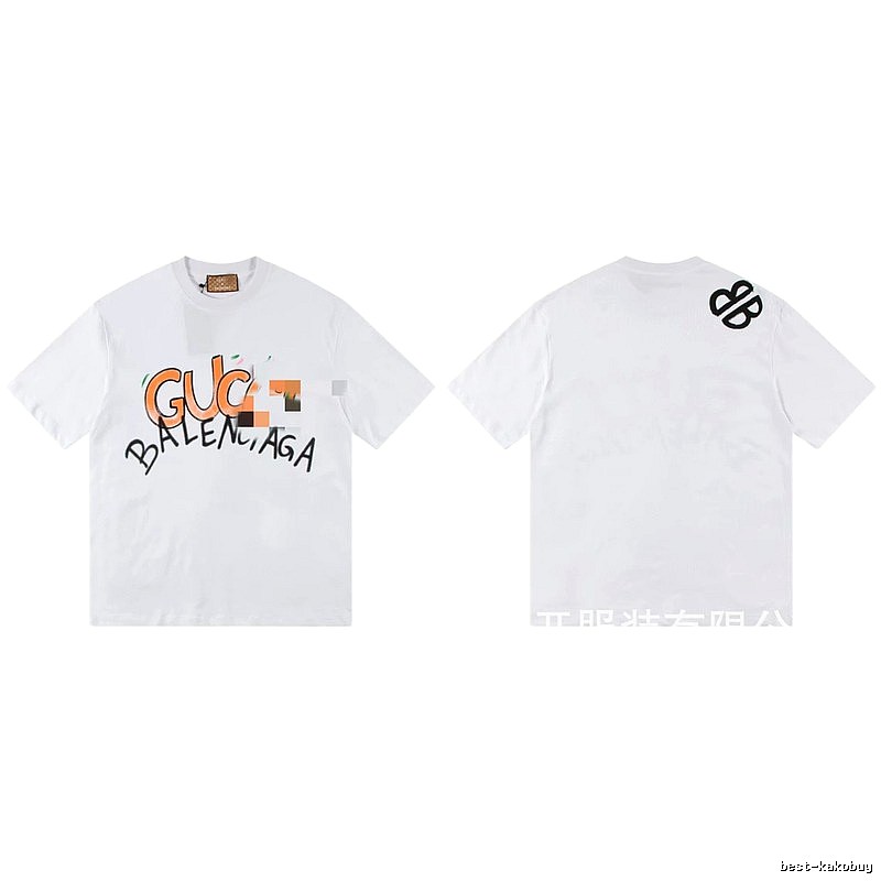 Balenciaga Co-branded Graffiti Street Style White T-shirt