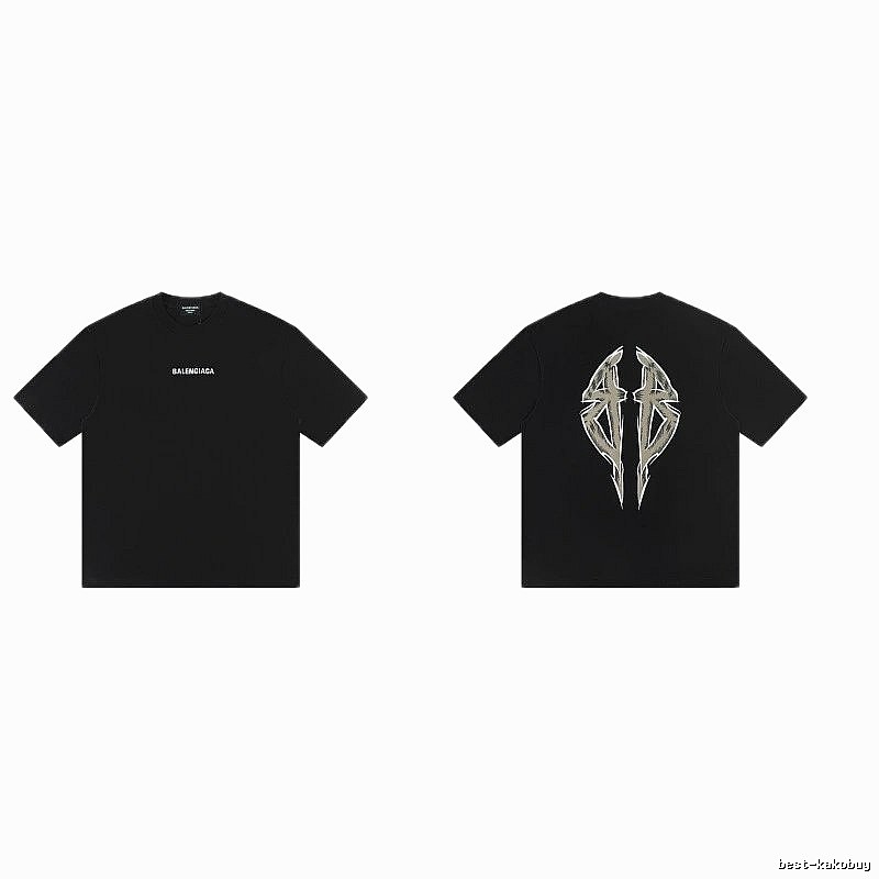 Balenciaga Double B Graffiti High Street Black T-Shirt