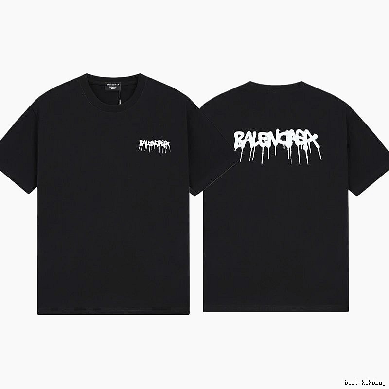 Balenciaga Graffiti Street Style Black T-Shirt