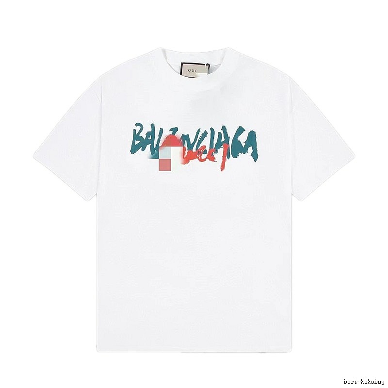 Balenciaga Graffiti Street Style White T-Shirt