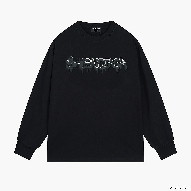 Balenciaga graffiti-style black long-sleeve