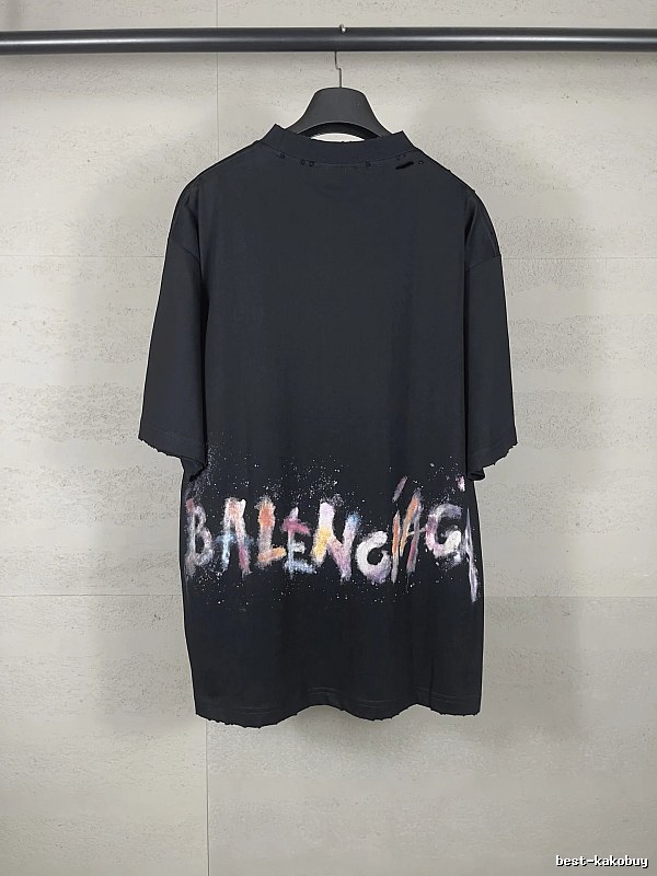 Balenciaga graffiti-style black T-shirt