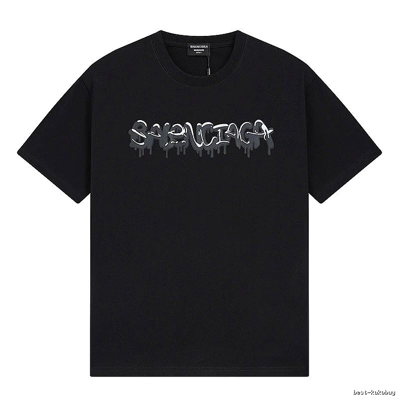 Balenciaga graffiti-style black T-shirt