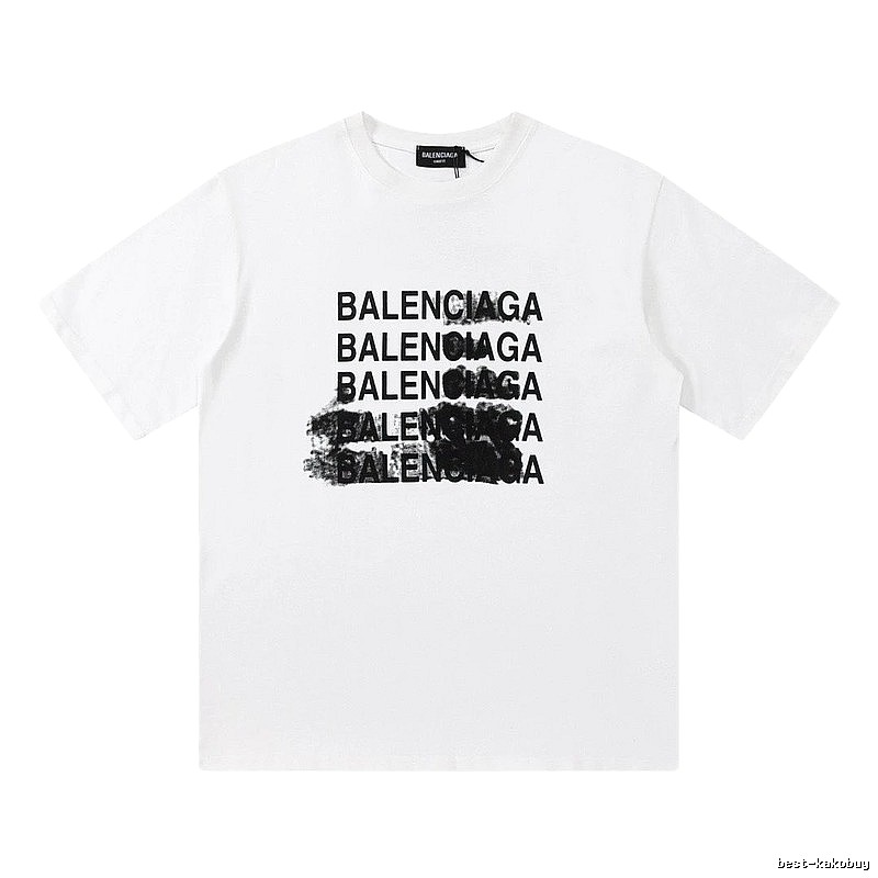 Balenciaga Graffiti Trendy Style White Short-sleeve T-shirt