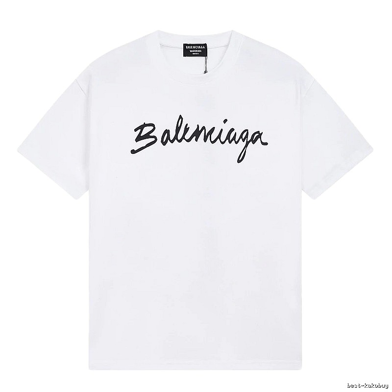 Balenciaga Handwritten Signature Casual White T-shirt