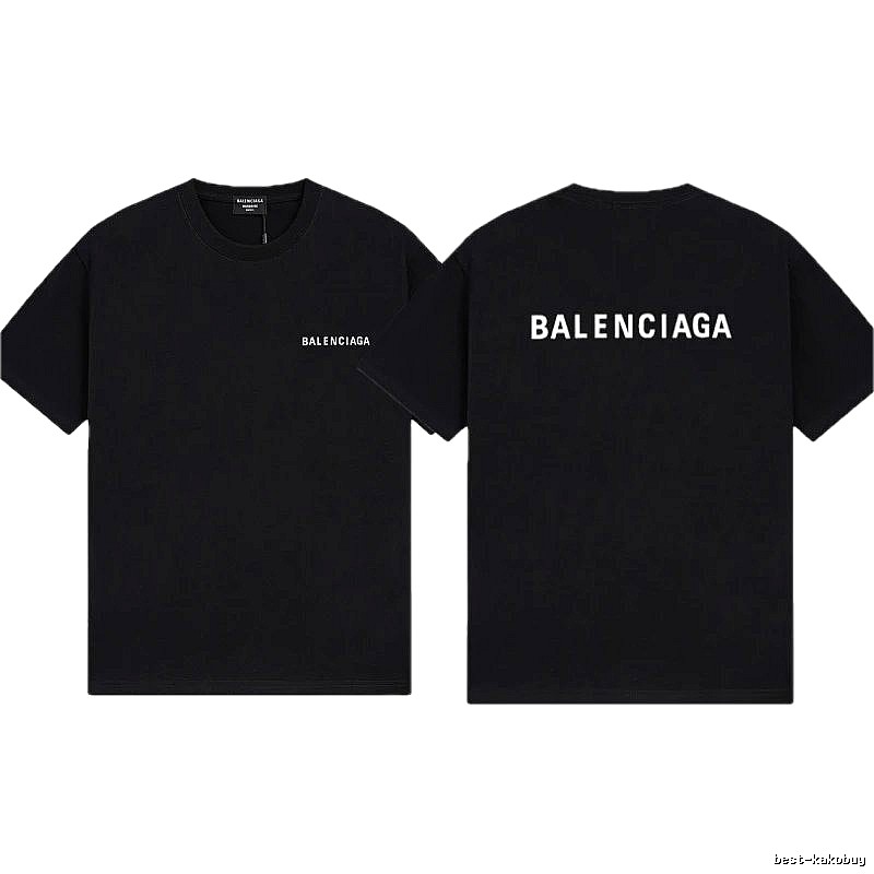 Balenciaga Letter Print Minimalist Style Black T-shirt