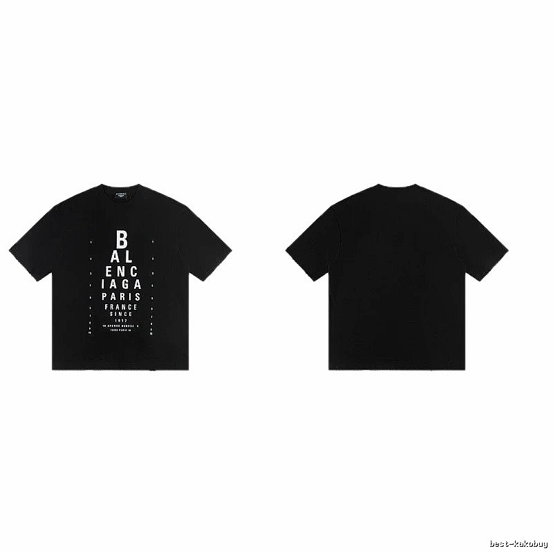 Balenciaga Letter Print Street Style Black T-Shirt