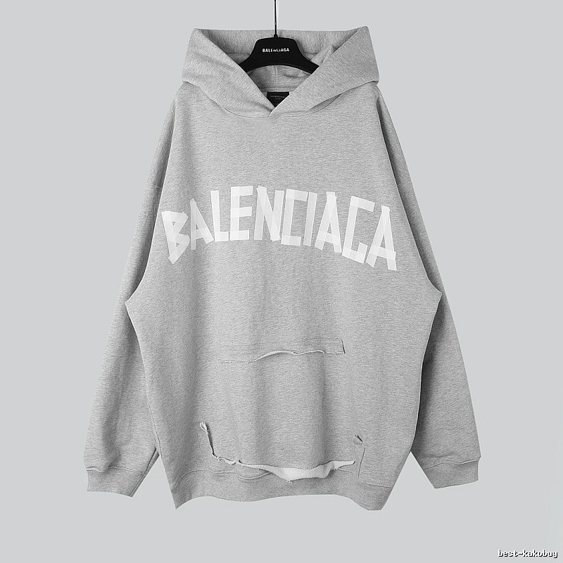 Balenciaga letter-style grey sweatshirt