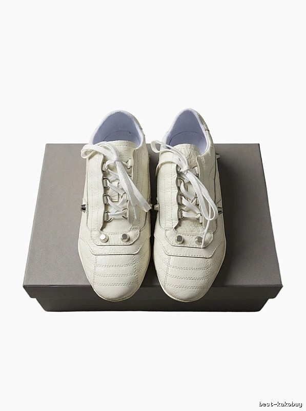 Balenciaga metallic-style white shoes