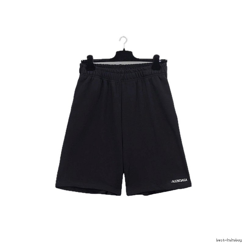 Balenciaga minimalist style black shorts