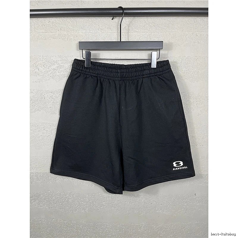 Balenciaga minimalist style black shorts