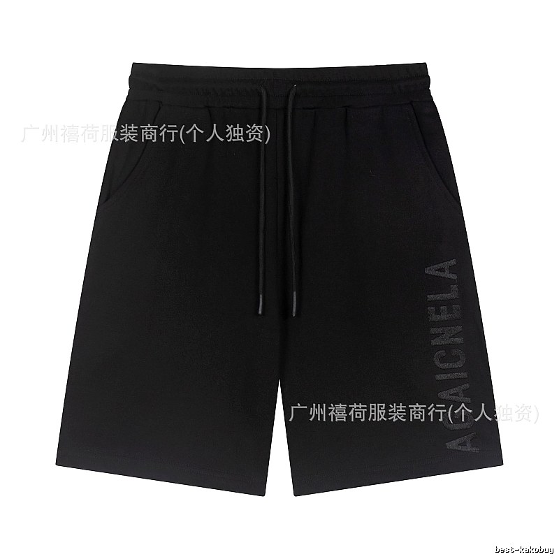 Balenciaga minimalist style black shorts
