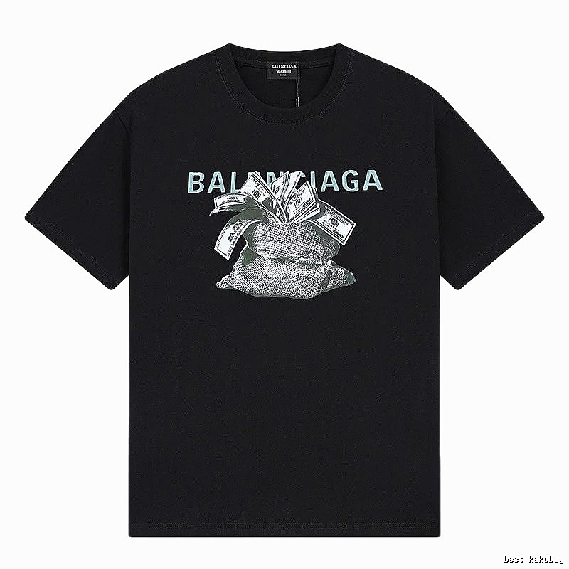 Balenciaga Money Bag Style Black T-shirt