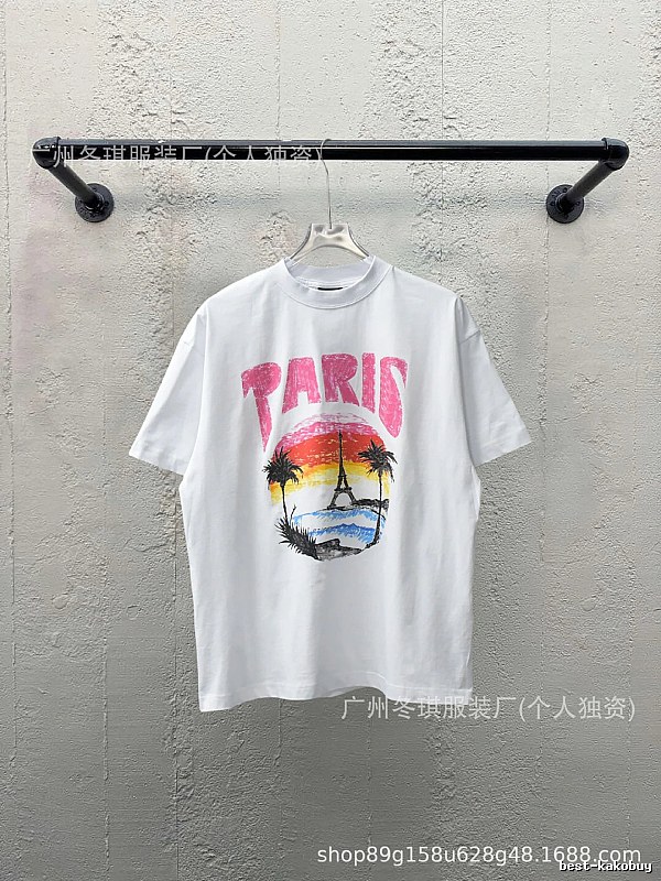 Balenciaga Printed Casual White T-shirt