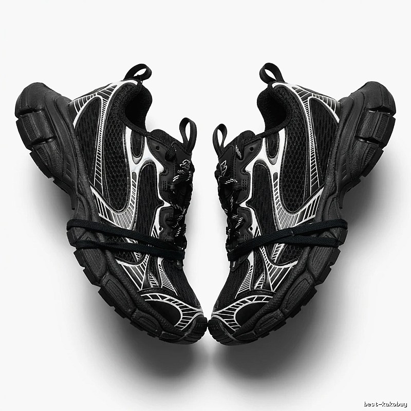 Balenciaga retro black and grey sports shoes
