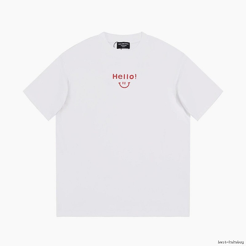 Balenciaga Smile Collection Minimalist Style White T-shirt