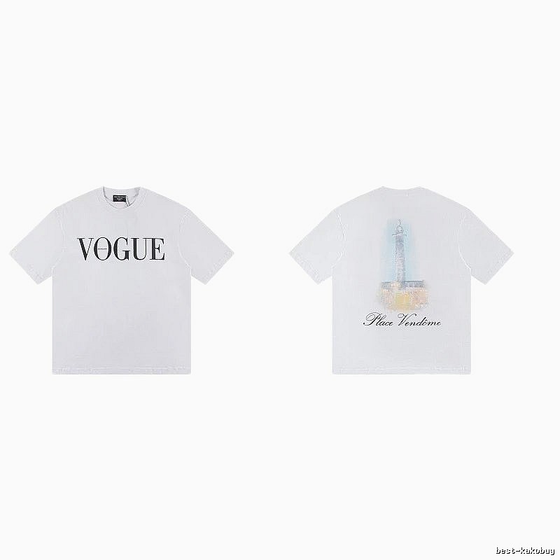 Balenciaga VOGUE Printed Trendy White T-Shirt