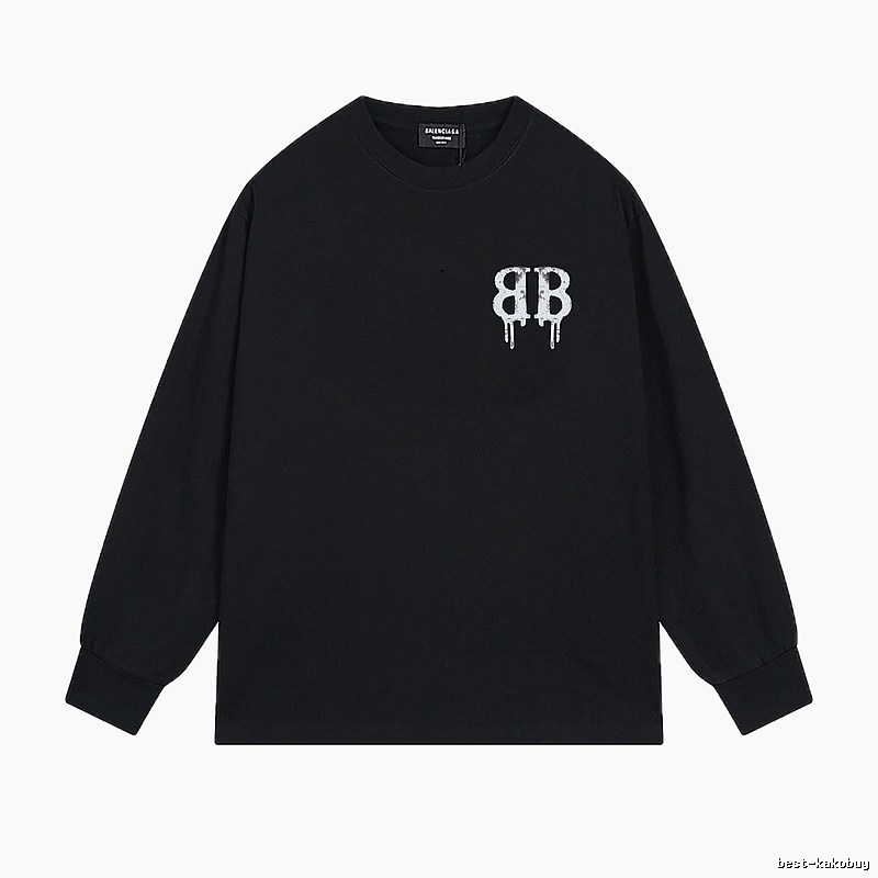 Balenciaga's dark style black long T-shirt