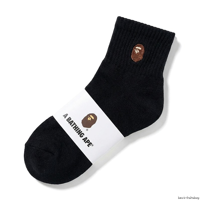 Bape Ape Head Minimalist Style Black Socks