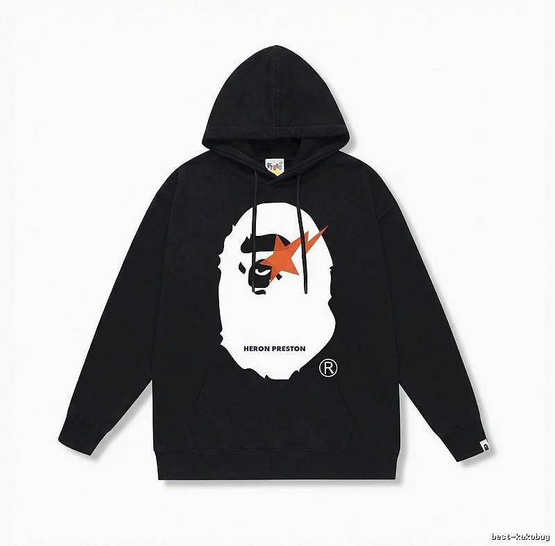 Bape Ape Retro Style Black Hoodie