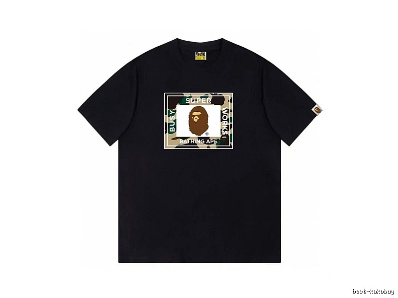 Bape camouflage style black T-shirt