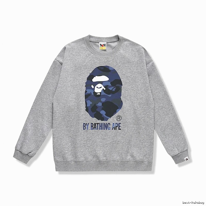 Bape camouflage-style gray sweatshirt