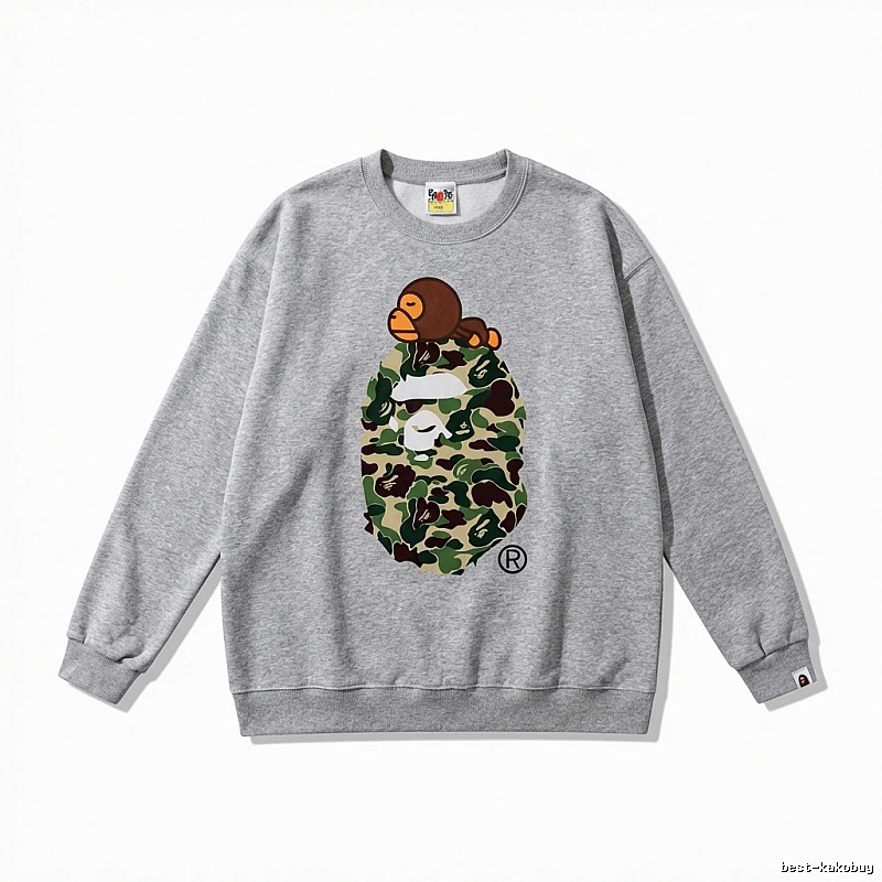 Bape camouflage style grey sweatshirt