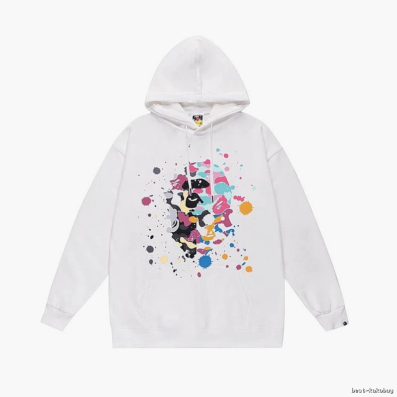 Bape camouflage style white hoodie