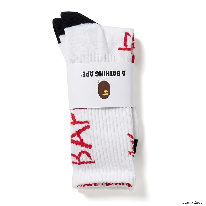 Bape Classic Trendy White Socks