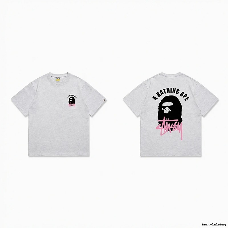 Bape Pink Trendy and Cool Short-sleeve Shirt