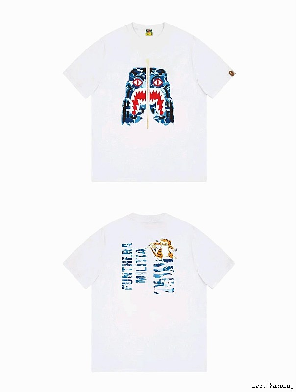 Bape Shark Print White T-shirt