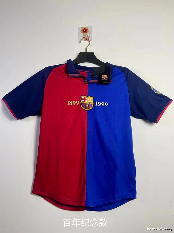 Barcelona Premium Style Retro soccer jersey Blue Red Barcelona for Resort Outfits