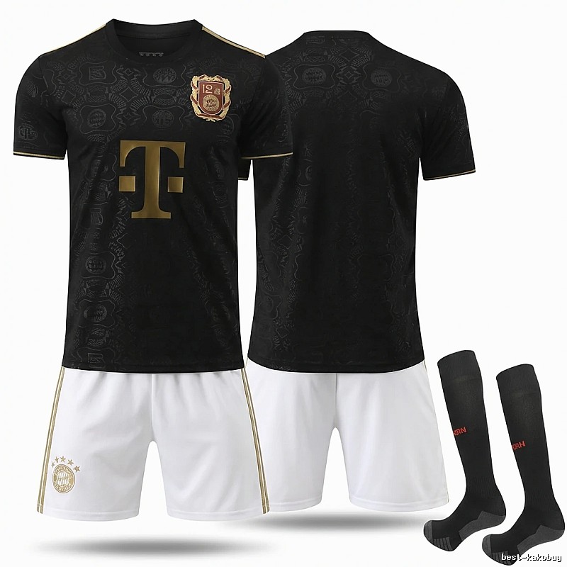 Bayern Munich black gold retro - style jersey