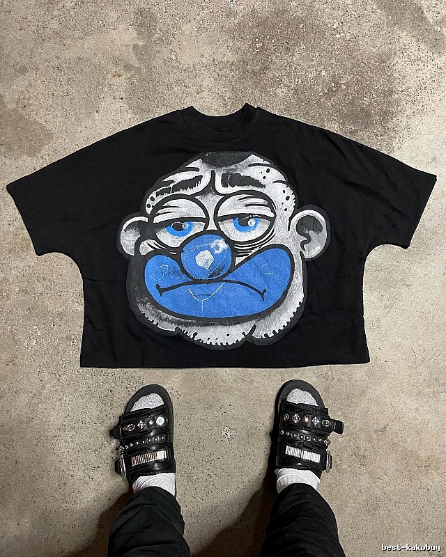 Billionaire Cartoon Trendy Brand Black T-shirt