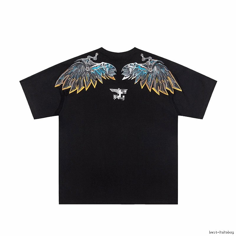 BOY Mechanical Wing Street Style Black Short Sleeve T-Shirt