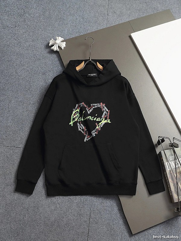 Broken Hearts Black Hoodie with Colorful Heart Hoodie for Cold Weather