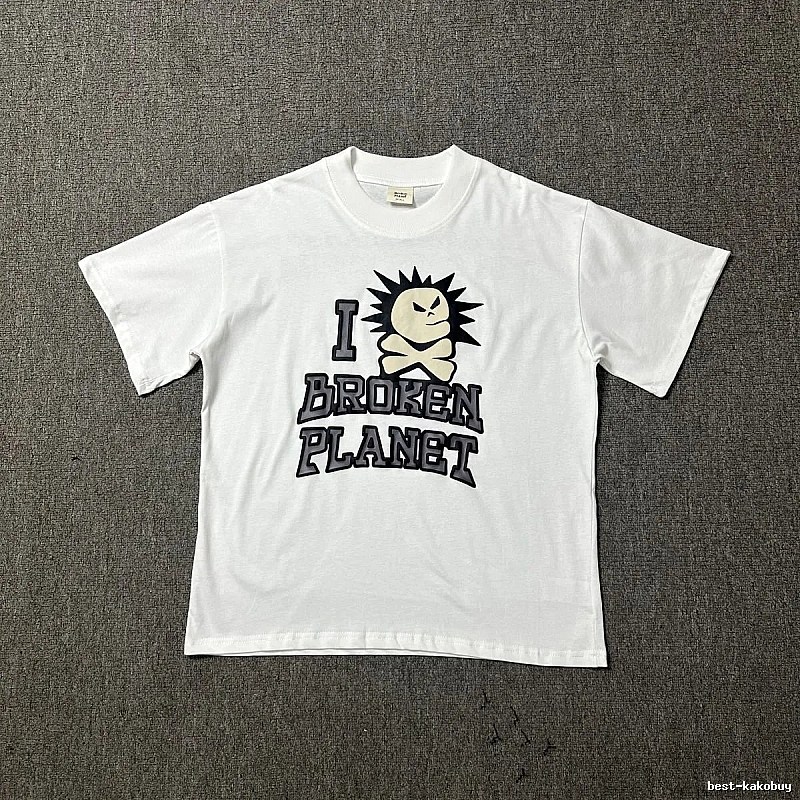 Broken Planet Classic Graphic T-shirt White Cotton Bold for Daily Styling