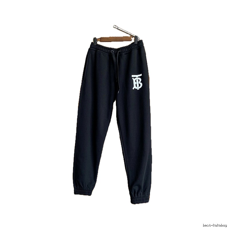 Burberry letter - printed casual black pants