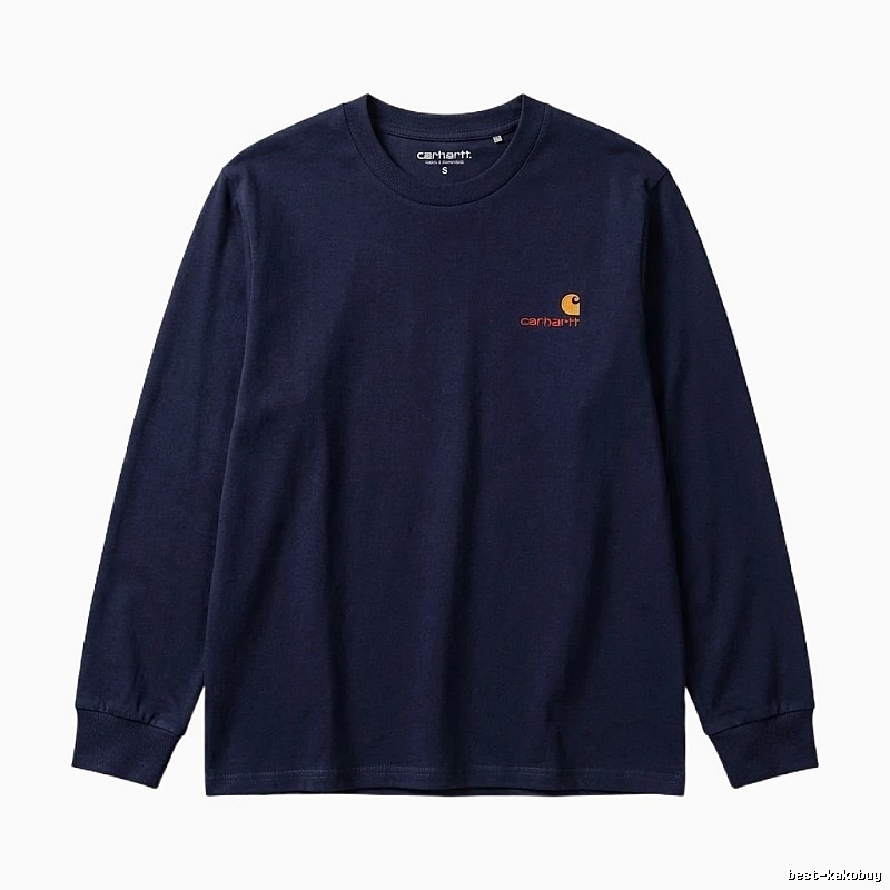 Carhartt basic simple style navy long-sleeve