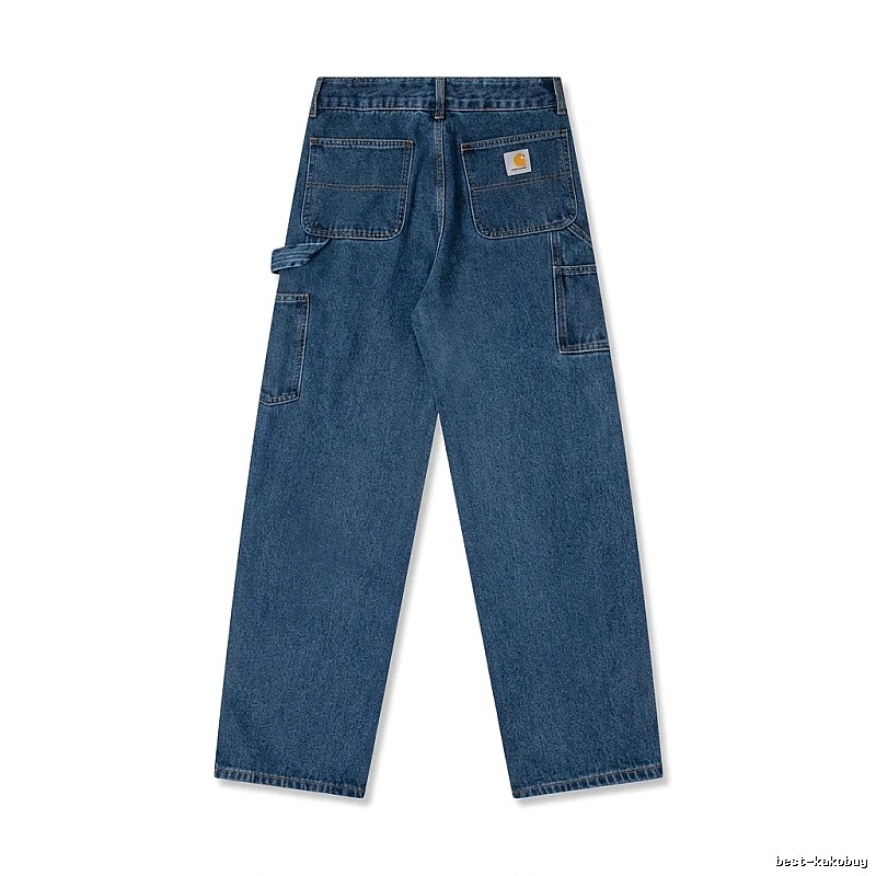 Carhartt workwear style dark blue jeans