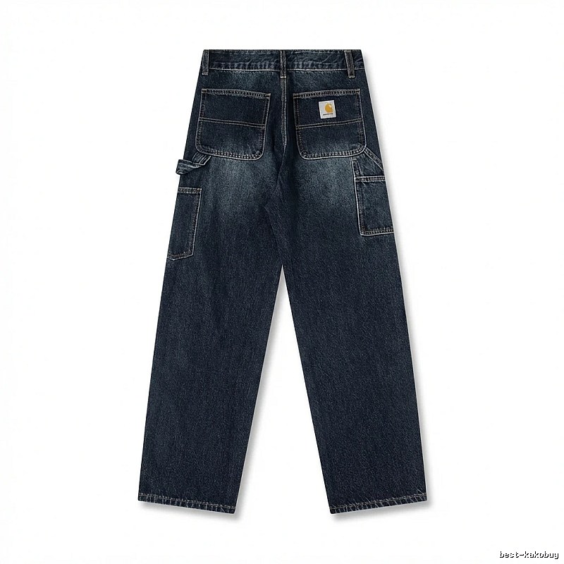 Carhartt workwear style dark denim jeans
