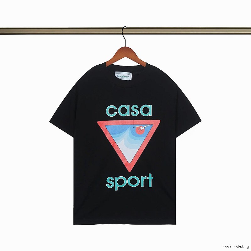 Casablanca - printed casual - style black T - shirt