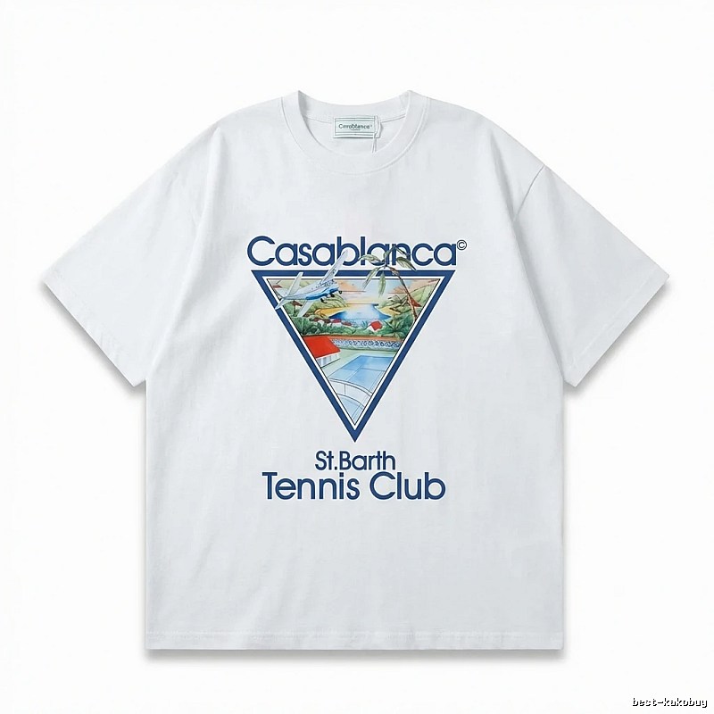 Casablanca Printed Casual White T-shirt