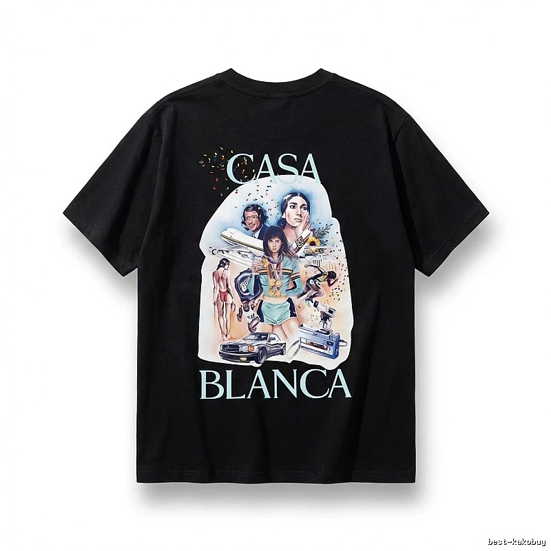 Casablanca retro style black T-shirt