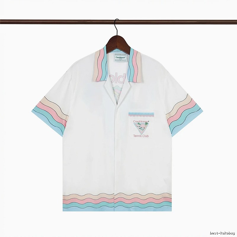 Casablanca stripe retro-style white shirt